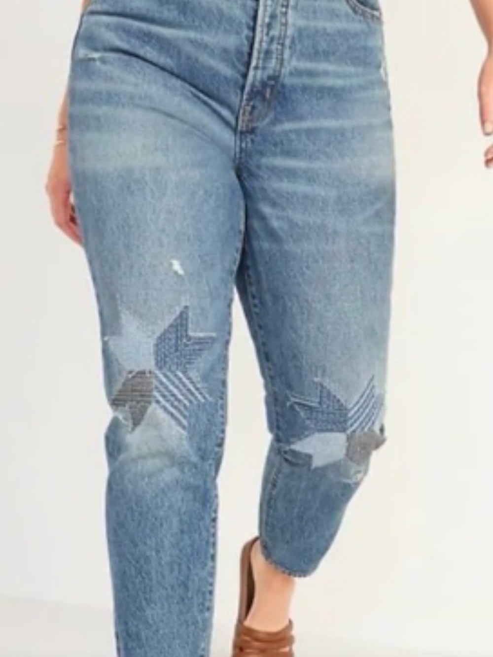 Old Navy O.G. Straight Leg Jeans with Star Patch Knees